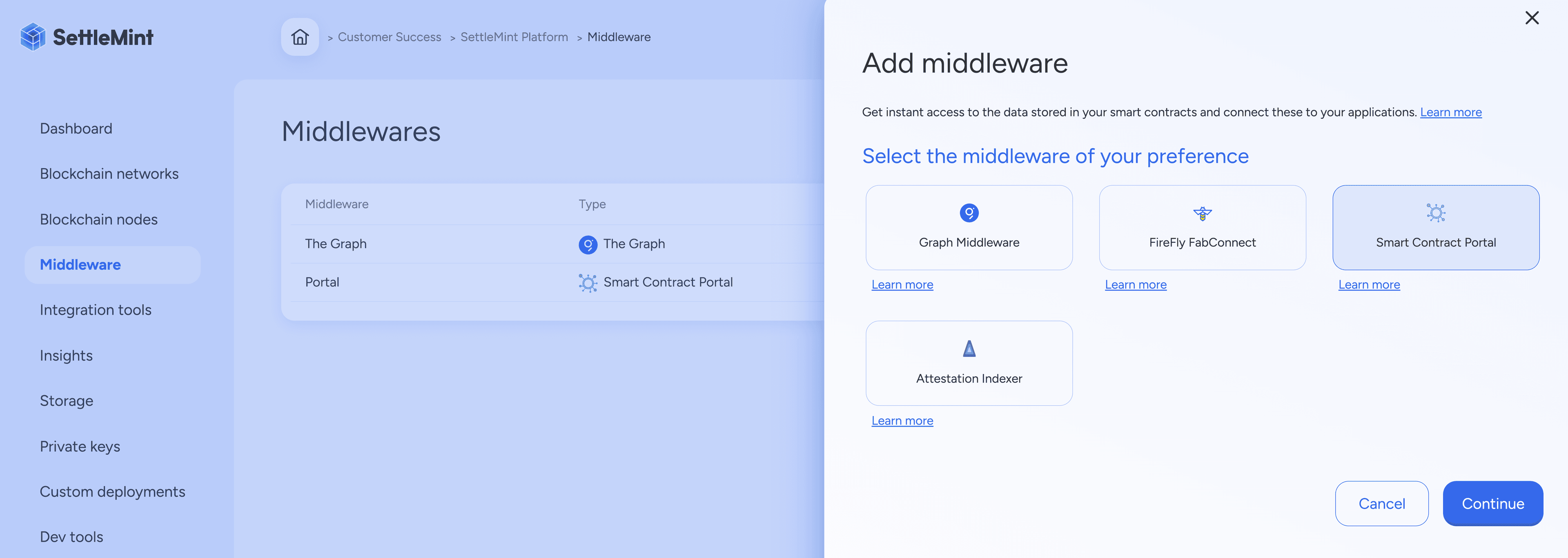 Add Smart Contract API Portal