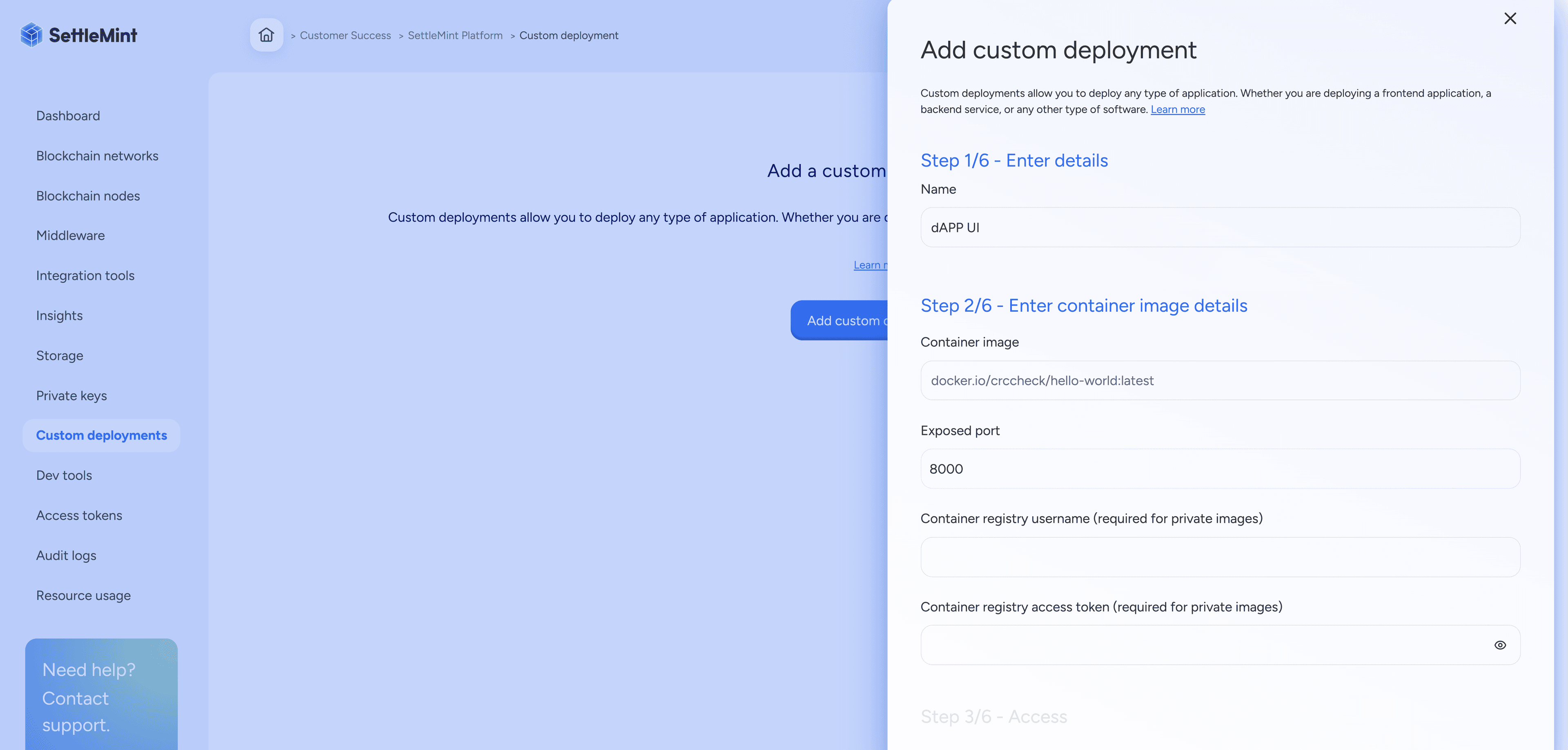 Add custom deployment