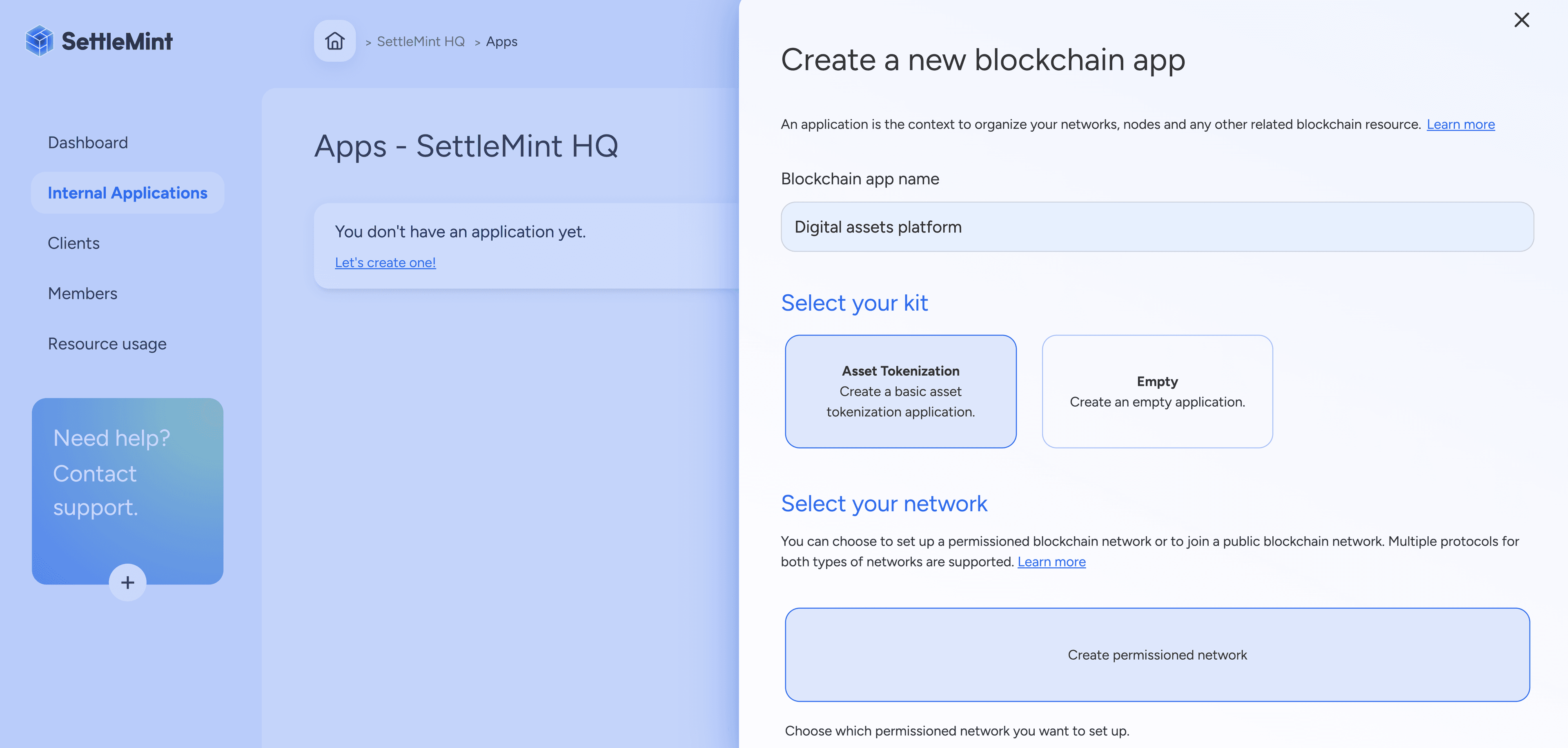 Deploy asset tokenization kit - Application marketplace