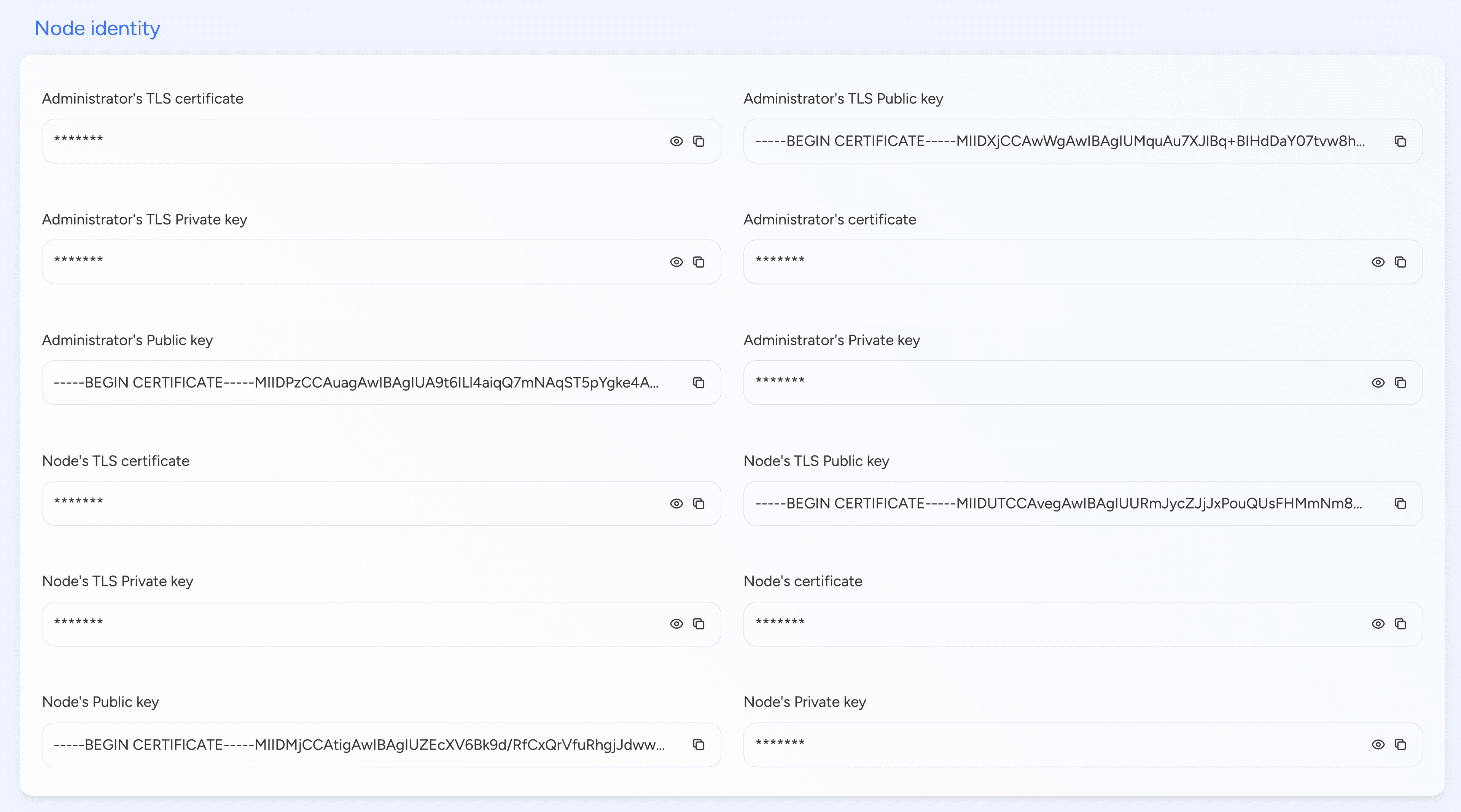 Fabric Node Identity