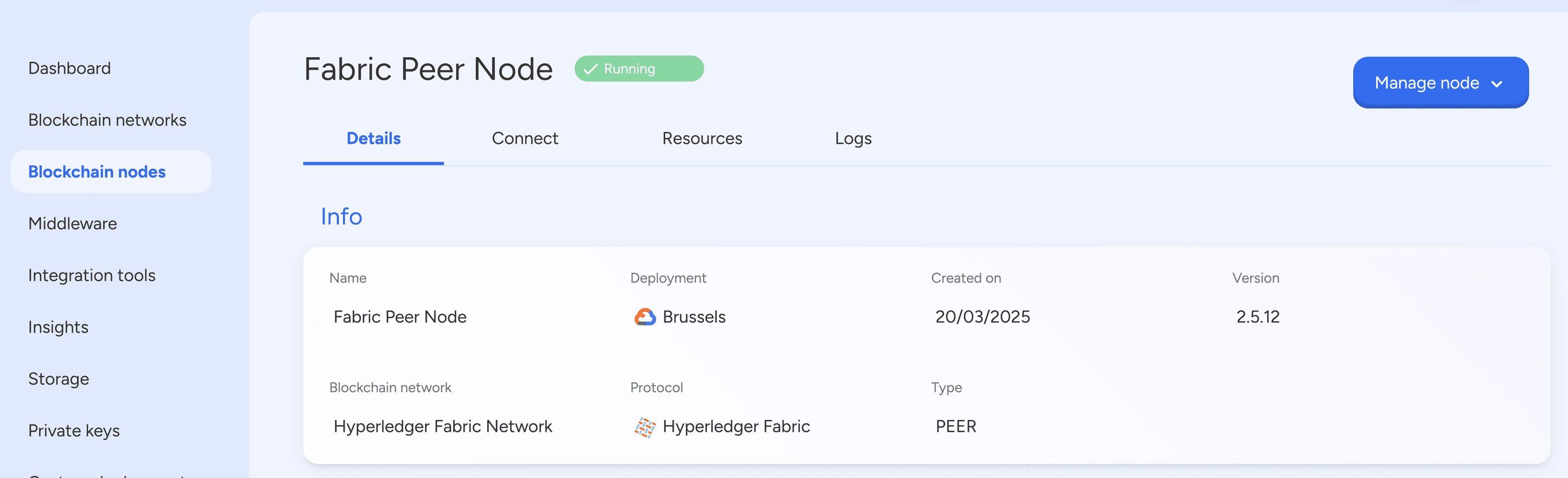 Fabric Node Info