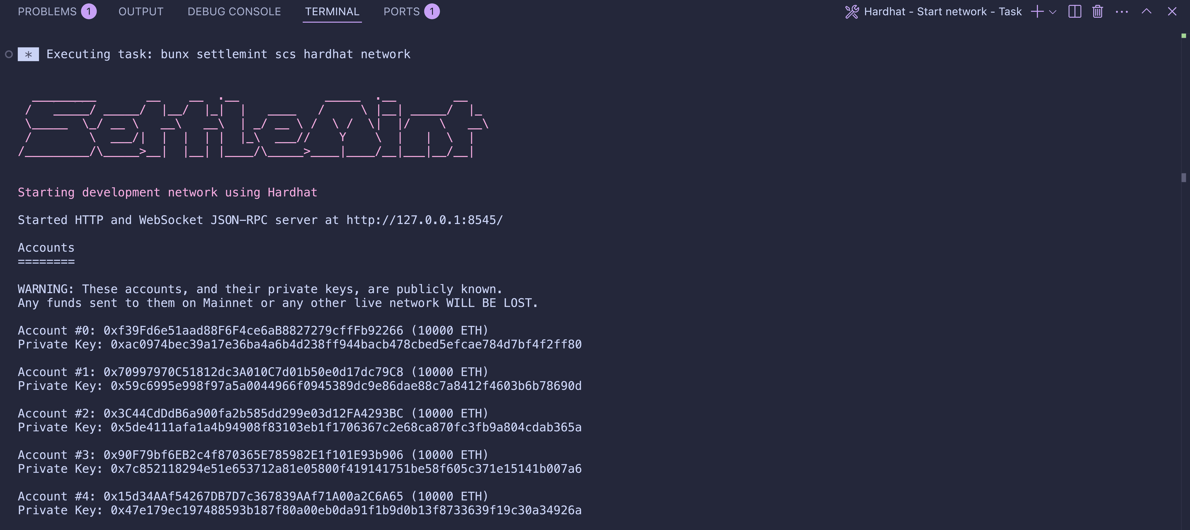 Start Hardhat Local Network