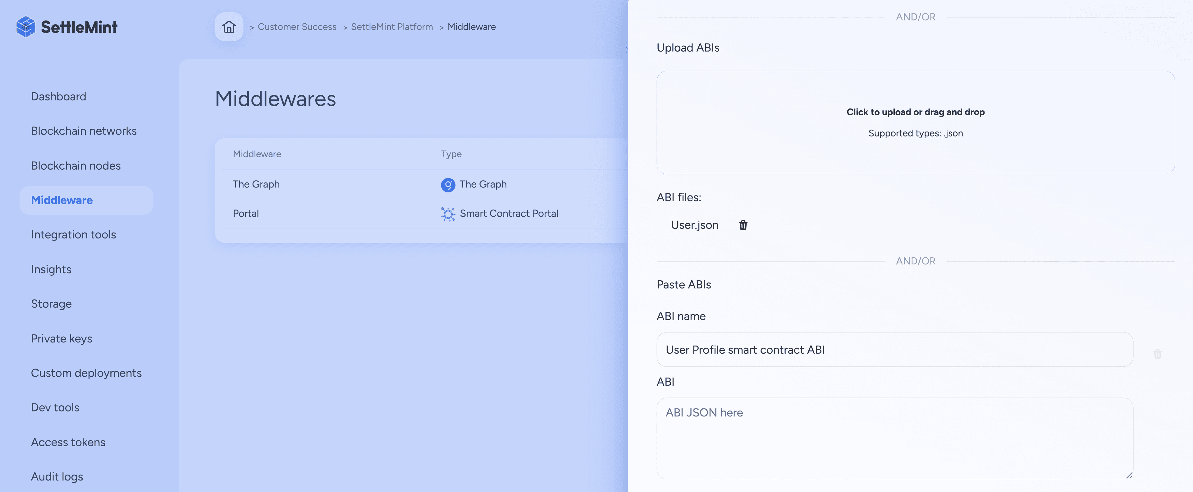 Upload ABI to API Portal