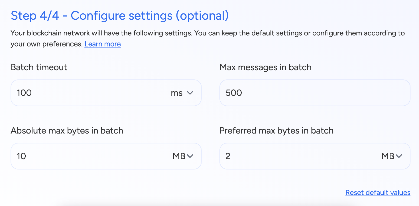 Fabric Network Config