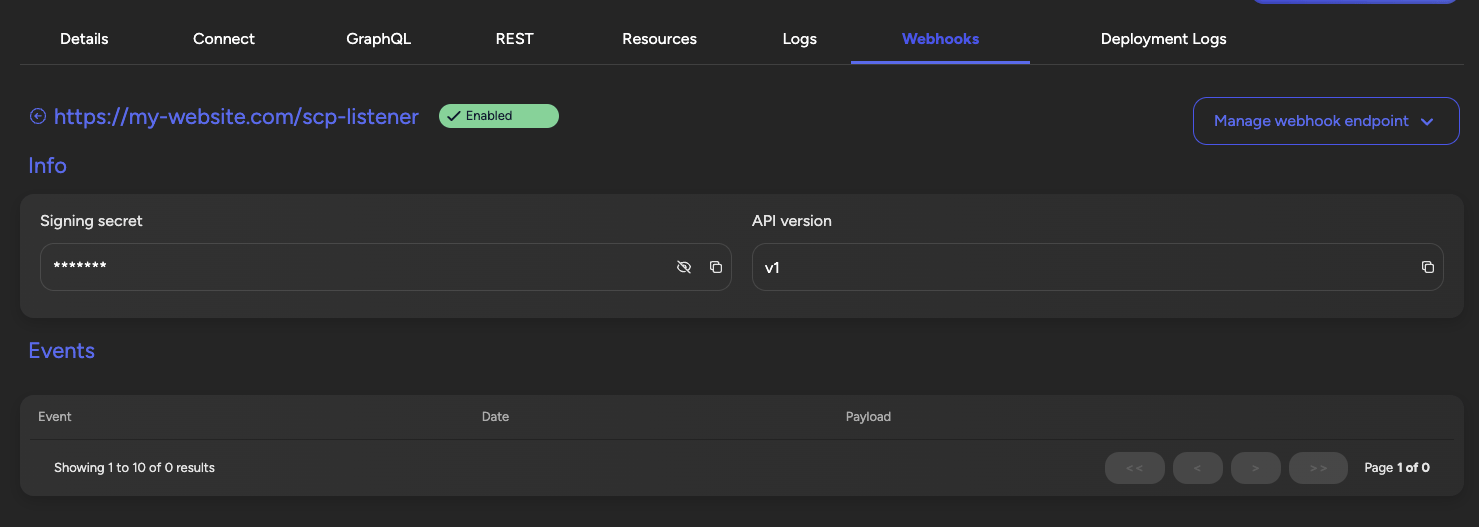 Enterprise Webhook Management
