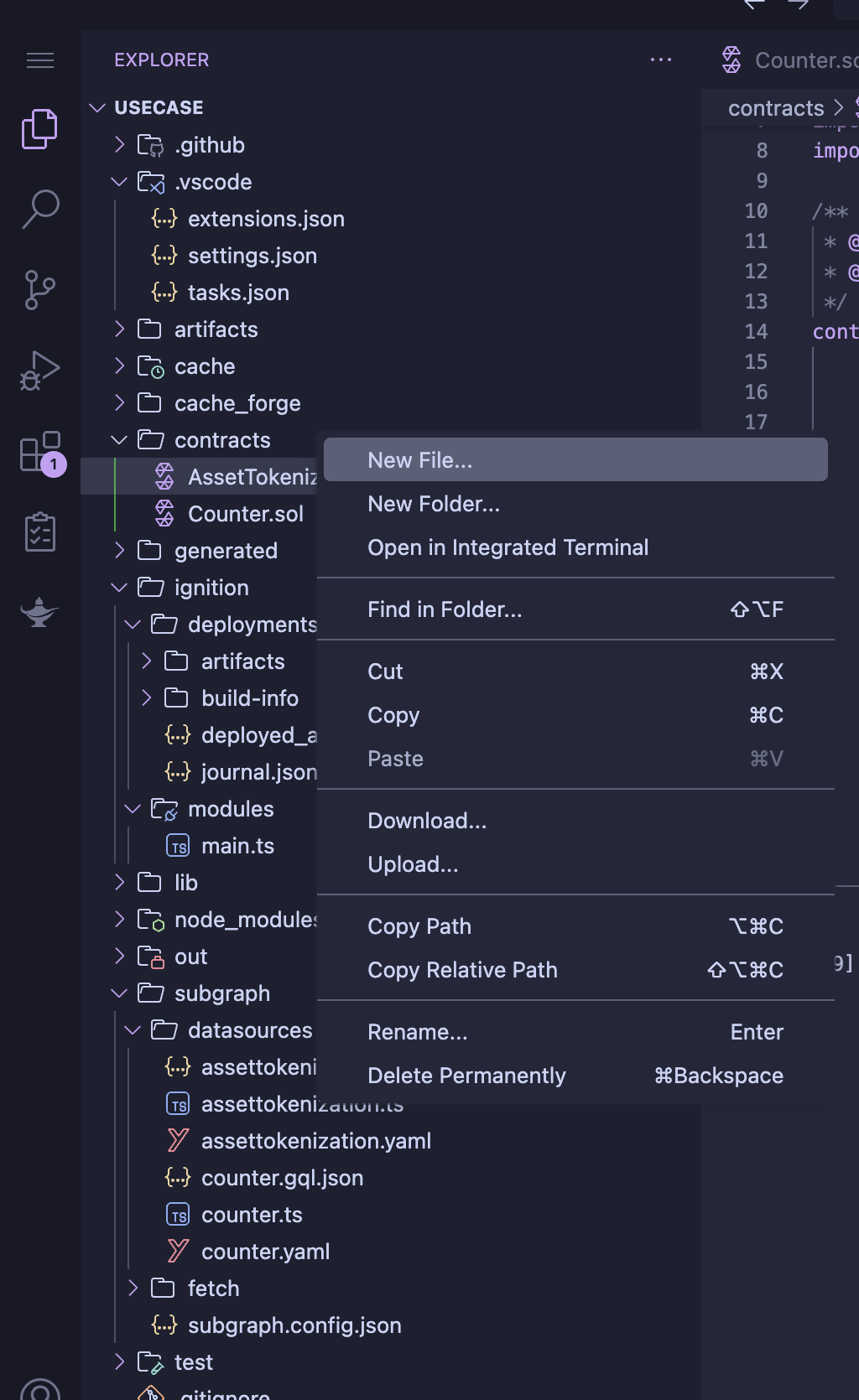 Create Asset Contract