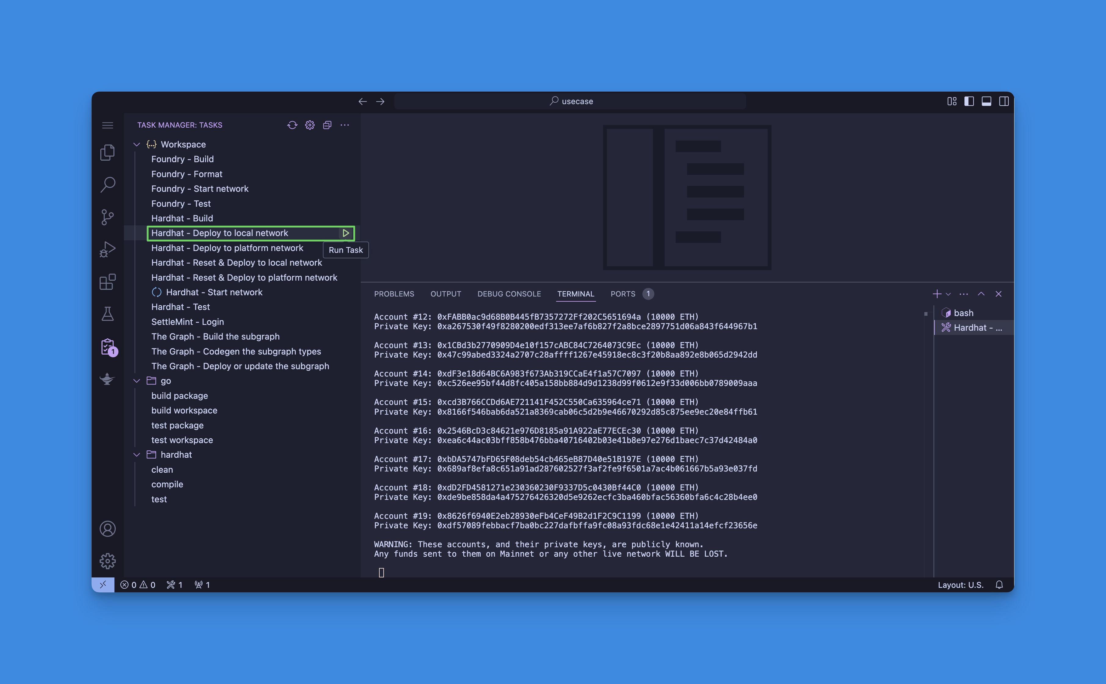 Hardhat deploy local network